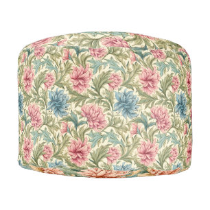 William Morris, Floral,Pattern, Textile,Round Pouf
