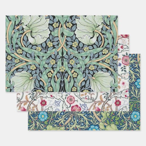William Morris Floral Pattern Wrapping Paper Sheets