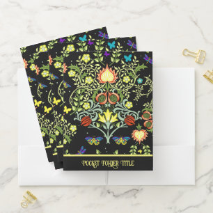 William Morris Floral  Pocket Folder