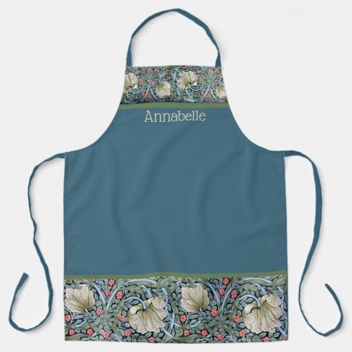 William Morris Floral Print Personalize Apron