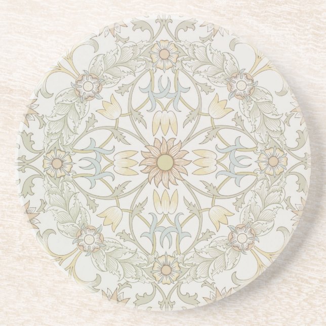 William Morris Floral Sandstone Coaster (Front)