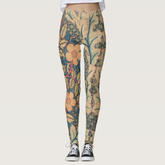 William Morris FLORAL TEXTILE DESIGN LEGGINGS
