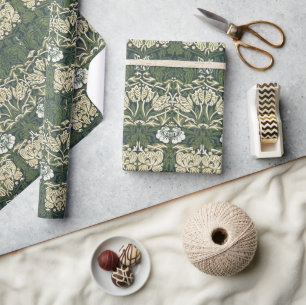 William Morris Floral Vintage Art Tulip And Rose Wrapping Paper