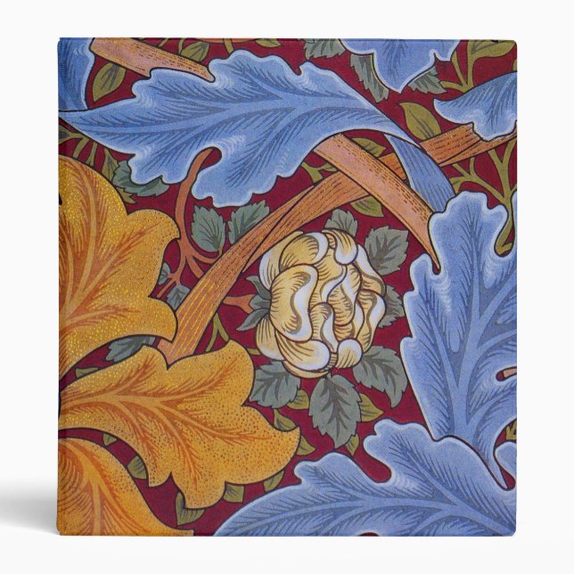 William Morris Floral Wallpaper Pattern 3 Ring Binder (Front)