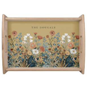 William Morris Floral Wildflower Vintage Floral   Serving Tray