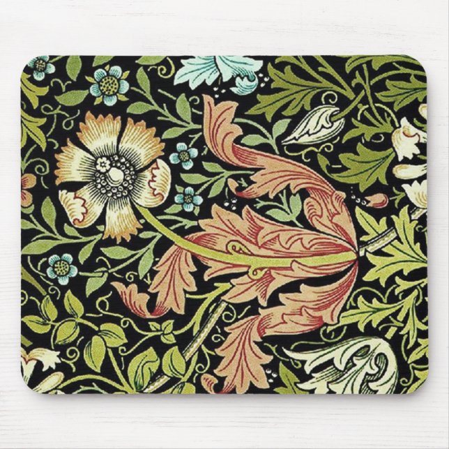 William Morris Flower Design Mousepad (Front)