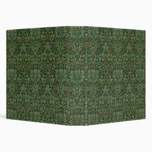 William Morris Flower Garden-Greens 3 Ring Binder