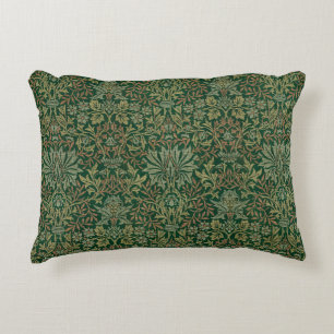 William Morris Flower Garden-Greens Accent Pillow