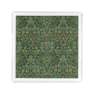 William Morris Flower Garden-Greens Acrylic Tray