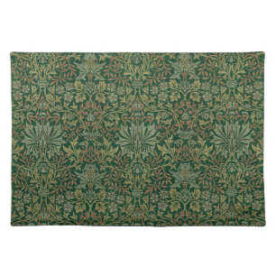 William Morris Flower Garden-Greens Cloth Placemat