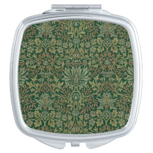 William Morris Flower Garden-Greens Compact Mirror