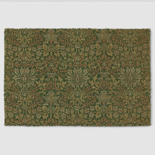 William Morris Flower Garden-Greens Fiber Doormat
