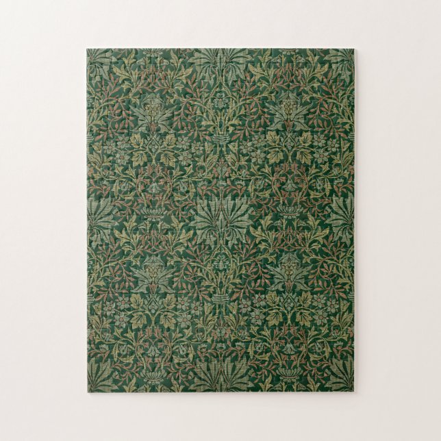 William Morris Flower Garden-Greens Jigsaw Puzzle (Vertical)