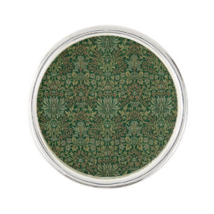 William Morris Flower Garden-Greens Lapel Pin