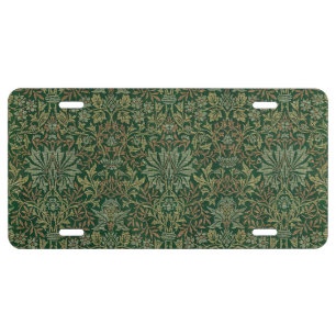 William Morris Flower Garden-Greens License Plate