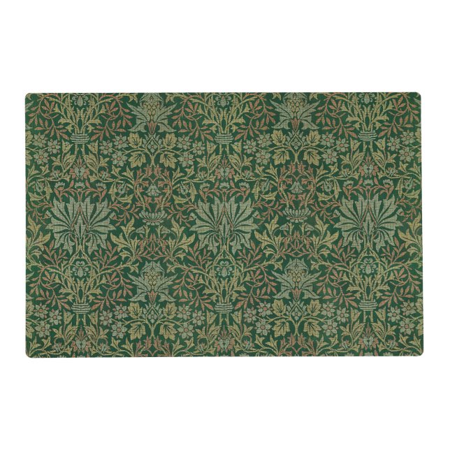 William Morris Flower Garden-Greens Placemat (Front)