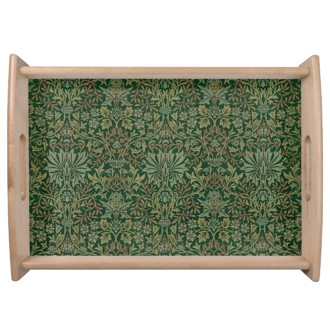 William Morris Flower Garden-Greens Serving Tray (Front)