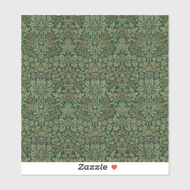 William Morris Flower Garden-Greens Sticker (Sheet)