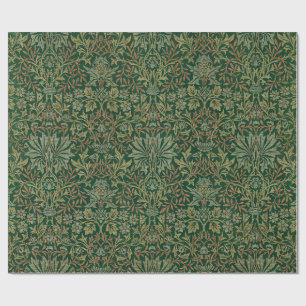 William Morris Flower Garden-Greens Wrapping Paper