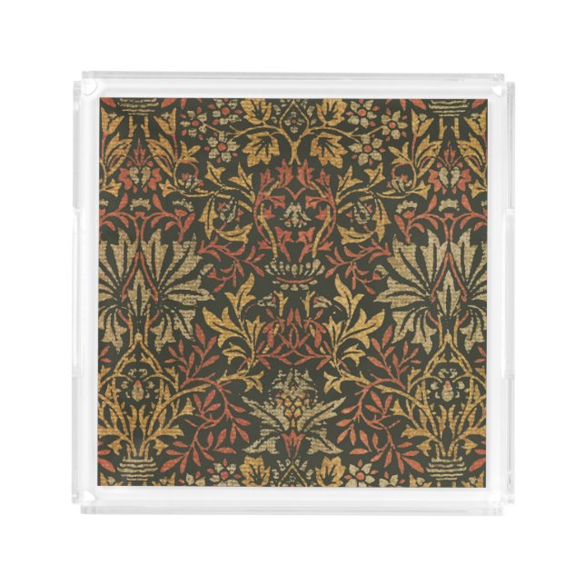 William Morris Flower Garden Tapestry Acrylic Tray (Front)