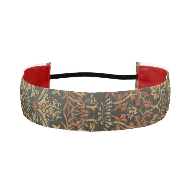 William Morris Flower Garden Tapestry Athletic Headband (Front)