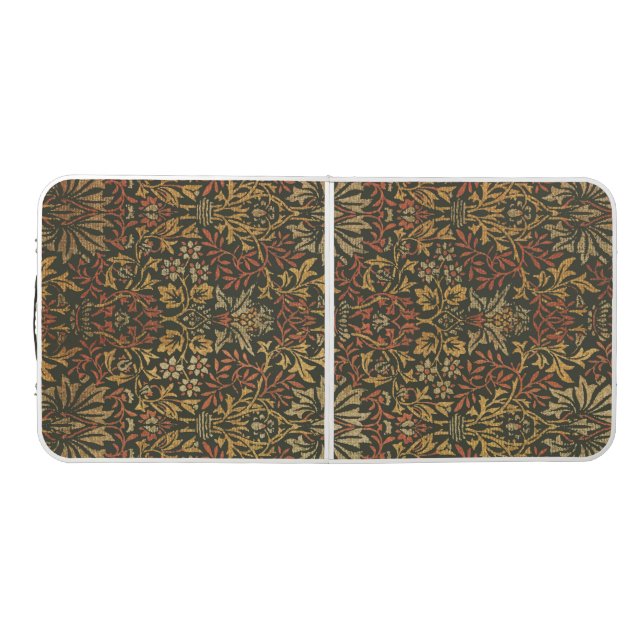 William Morris Flower Garden Tapestry Beer Pong Table (Top)