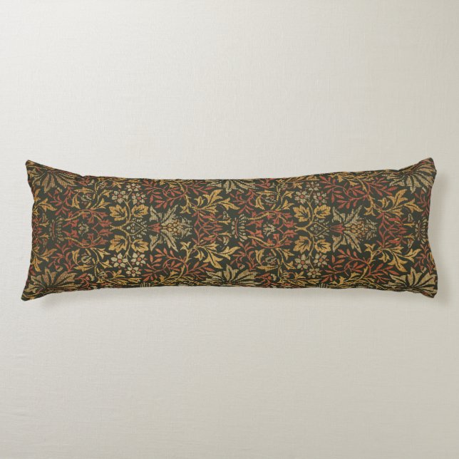 William Morris Flower Garden Tapestry Body Pillow (Front)