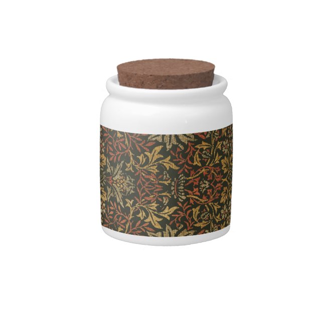 William Morris Flower Garden Tapestry Candy Jar (Front)