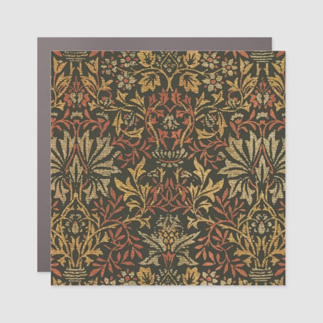 William Morris Flower Garden Tapestry Car Magnet (Front)