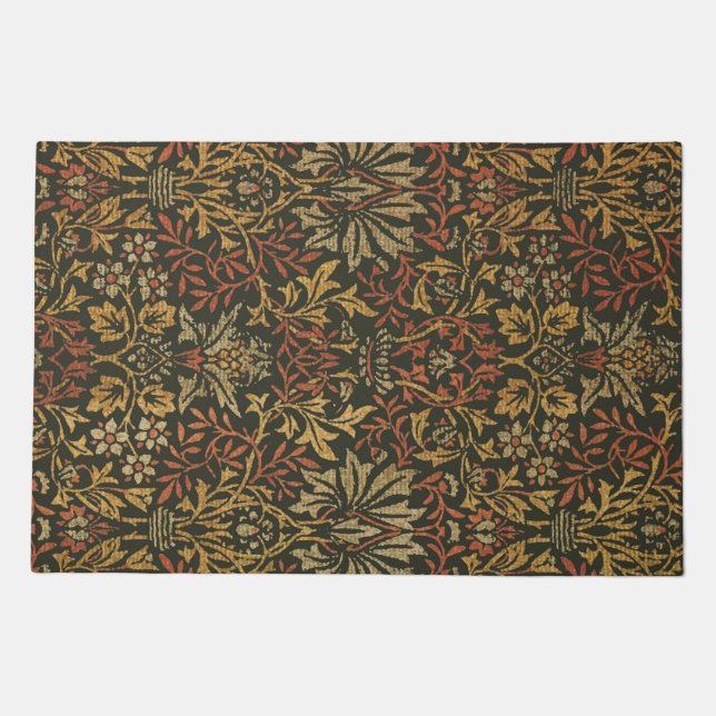 William Morris Flower Garden Tapestry Doormat (Front)