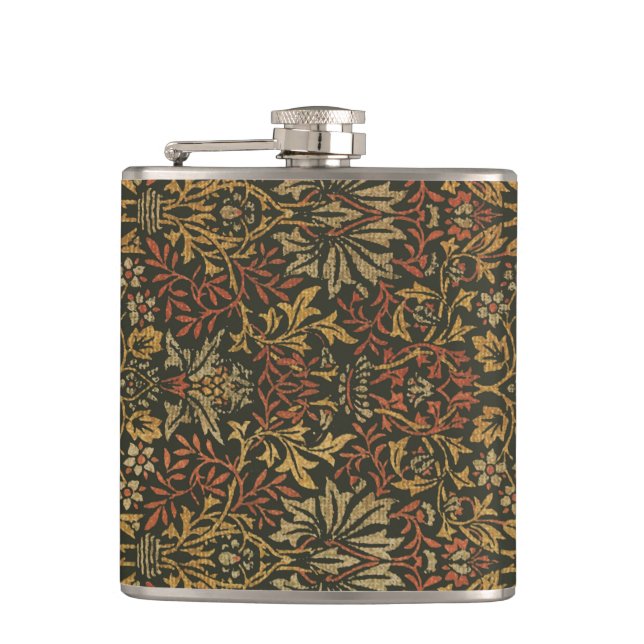 William Morris Flower Garden Tapestry Flask (Front)
