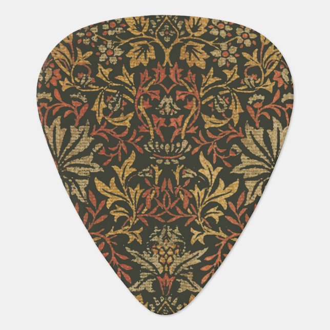 William Morris Flower Garden Tapestry Guitar Pick (Front)