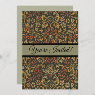 William Morris Flower Garden Tapestry Invitation