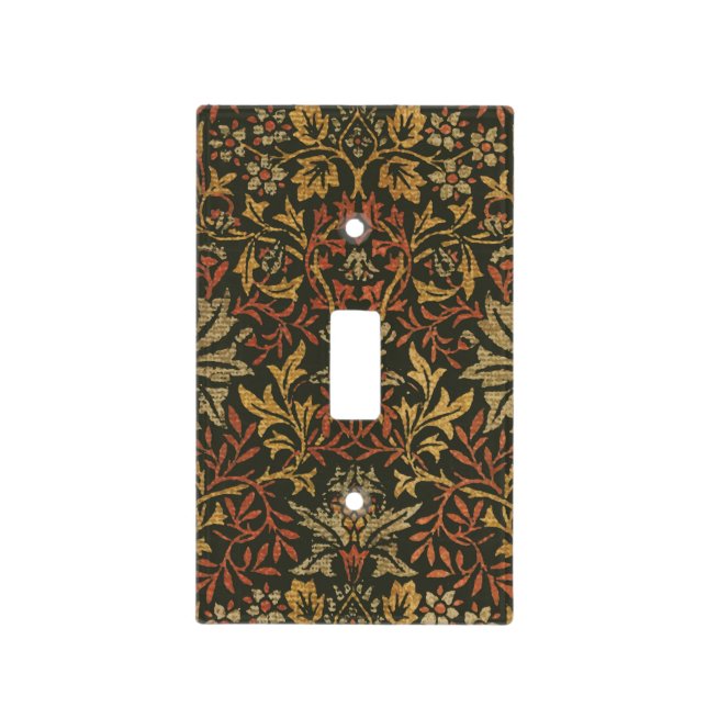 William Morris Flower Garden Tapestry Light Switch Cover (Front)