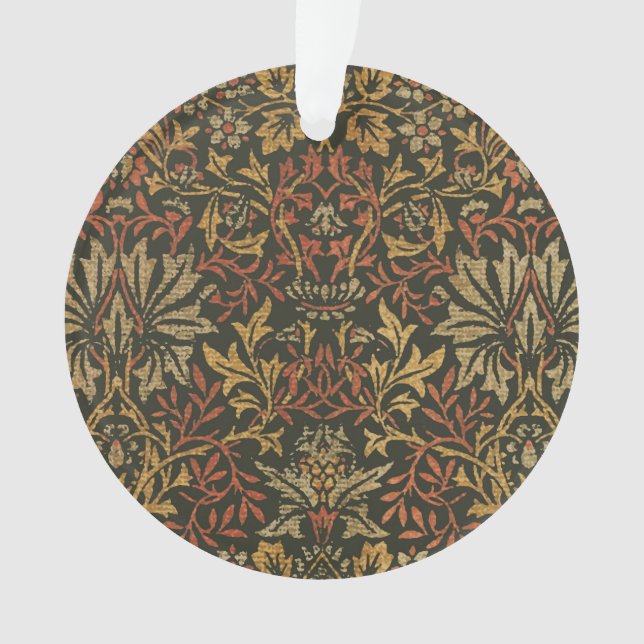 William Morris Flower Garden Tapestry Ornament (Front)