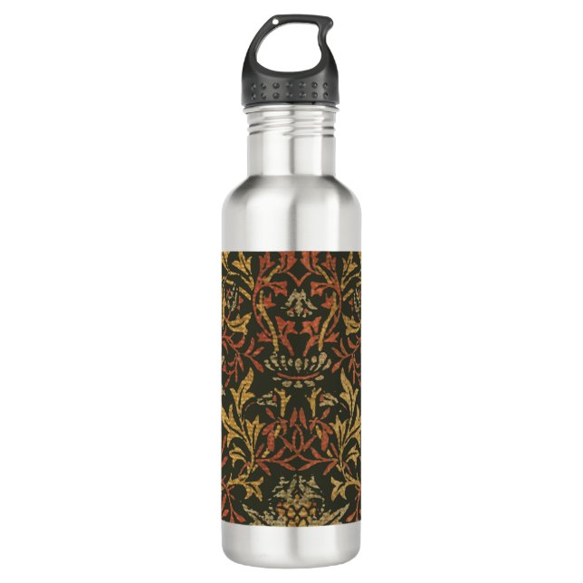 William Morris Flower Garden Tapestry Stainless Steel Water Bottle (Front)