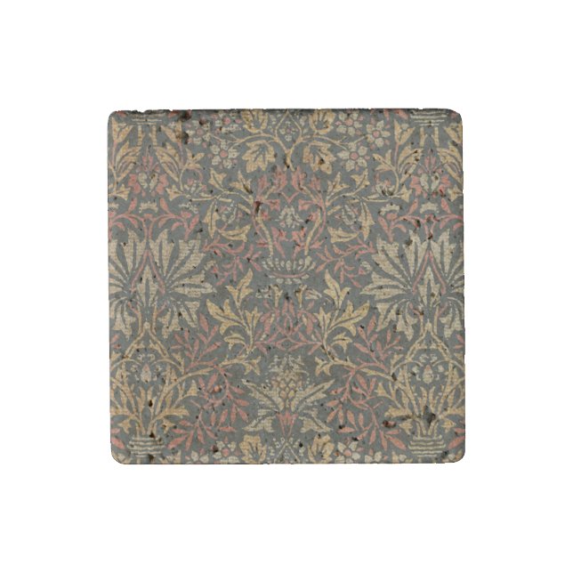 William Morris Flower Garden Tapestry Stone Magnet (Front)