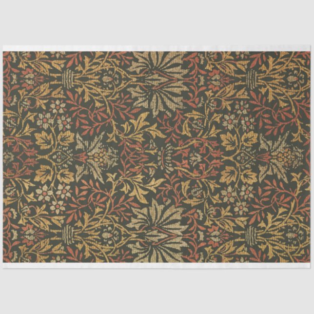 William Morris Flower Garden Tapestry Tissue Paper (Front)