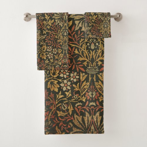 William Morris Flower Garden Warm Classic Botanica Bath Towel Set