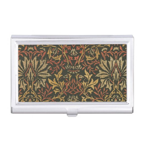 William Morris Flower Garden Warm Classic Botanica Business Card Case