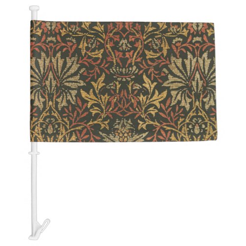 William Morris Flower Garden Warm Classic Botanica Car Flag