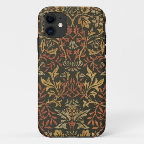 William Morris Flower Garden Warm Classic Botanica iPhone 11 Case