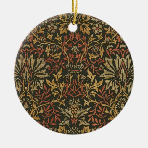 William Morris Flower Garden Warm Classic Botanica Ceramic Ornament