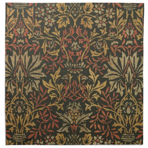 William Morris Flower Garden Warm Classic Botanica Cloth Napkin