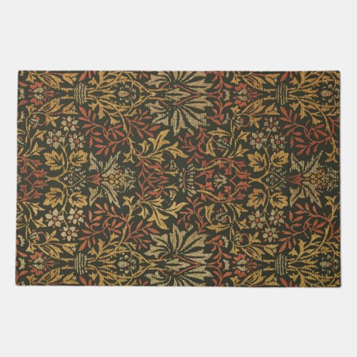 William Morris Flower Garden Warm Classic Botanica Doormat