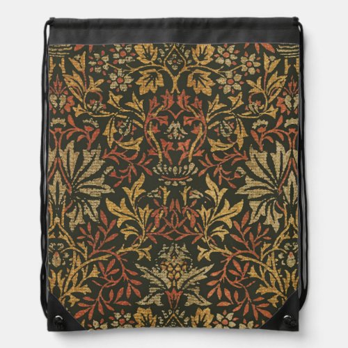 William Morris Flower Garden Warm Classic Botanica Drawstring Bag