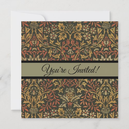 William Morris Flower Garden Warm Classic Botanica Invitation