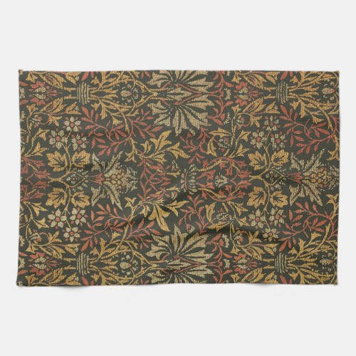 William Morris Flower Garden Warm Classic Botanica Kitchen Towel