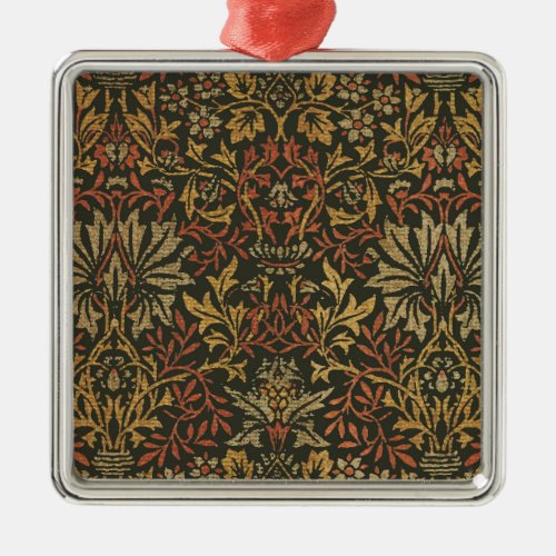 William Morris Flower Garden Warm Classic Botanica Metal Ornament