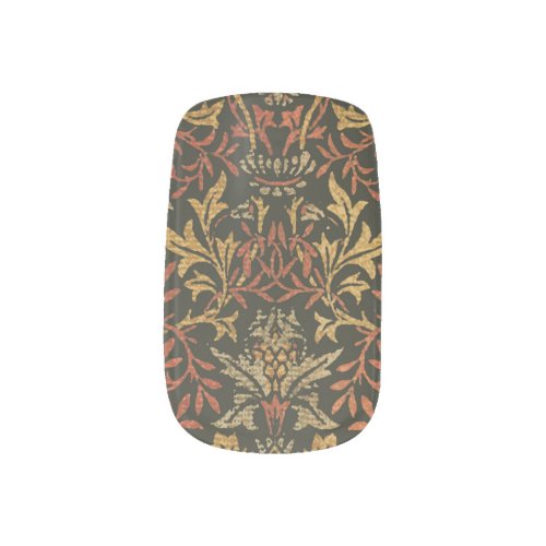 William Morris Flower Garden Warm Classic Botanica Minx Nail Art